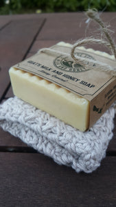 Goat's Milk and Honey Soap and Shampoo Bar with wash cloth